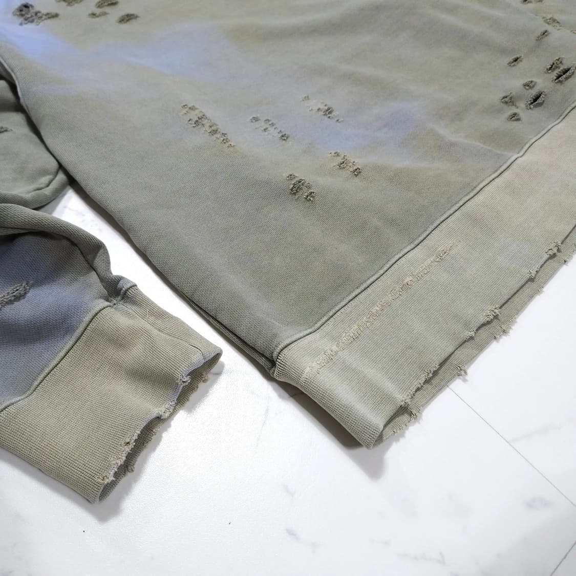 100~105)어텐션로우 디스트로이드ver.2 피그먼트 맨투맨 상품이미지4