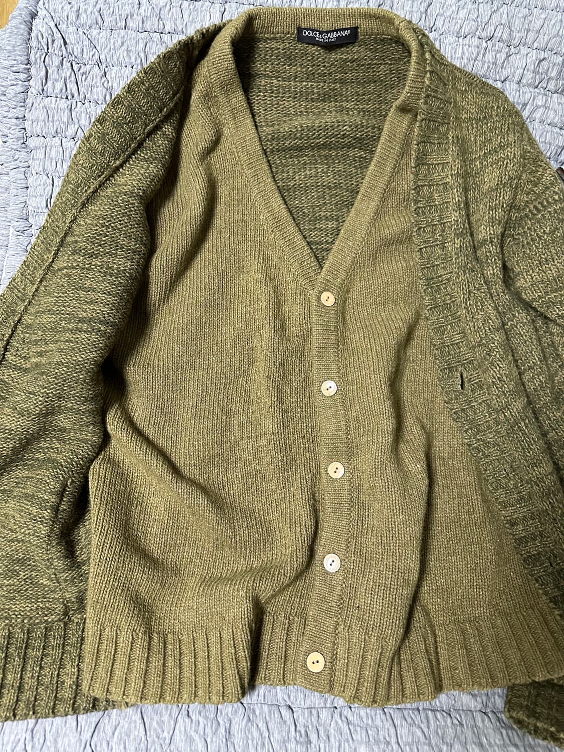 돌체앤가바나 카키색 니트 가디건 상품이미지4