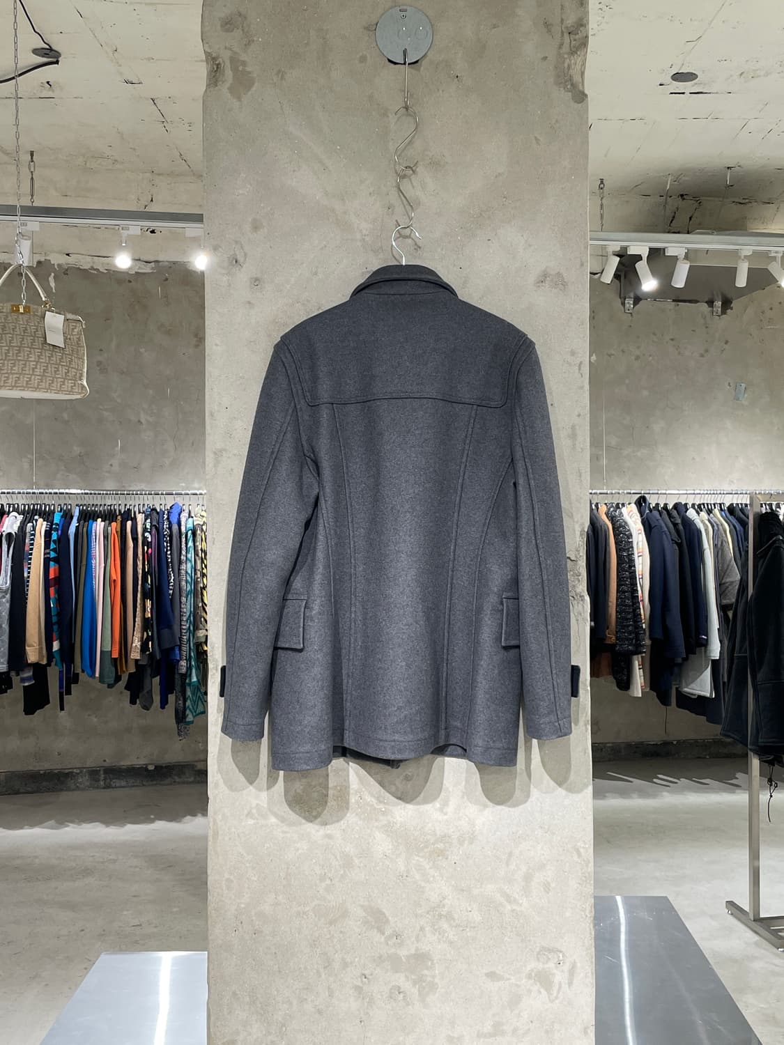 버버리 그레이 울 더플 코트 상품이미지6