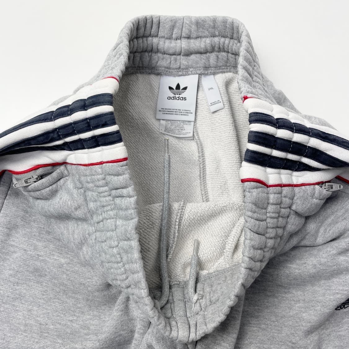아디다스 면 삼선 트레이닝 바지 회색 2XL 상품이미지4
