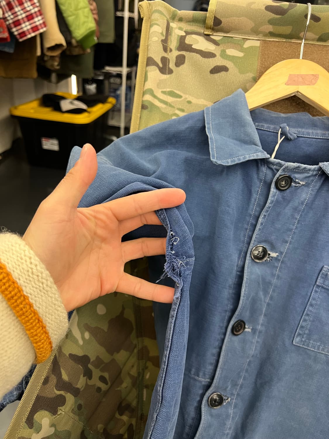 OLD VINTAGE HARD FADED FRENCH 빈티지프렌치워크자켓 상품이미지4