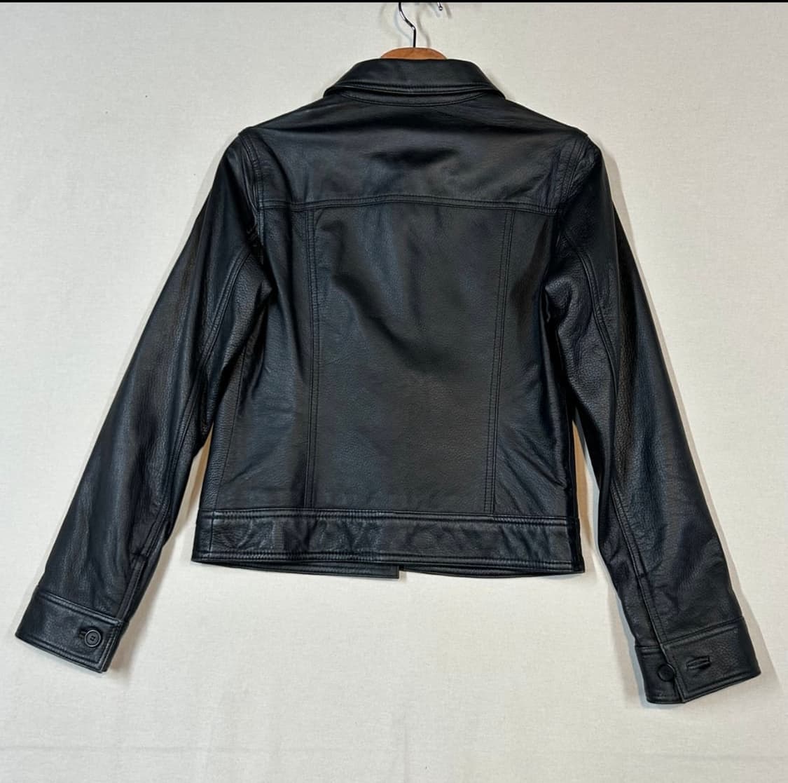 MK 블랙 레더 자켓 상품이미지2