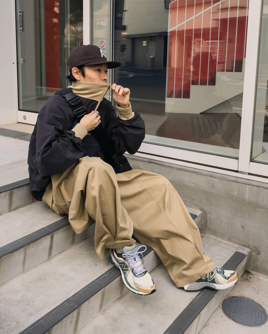 세이지네이션 BOX PLEAT TROUSER 카키 상품이미지4