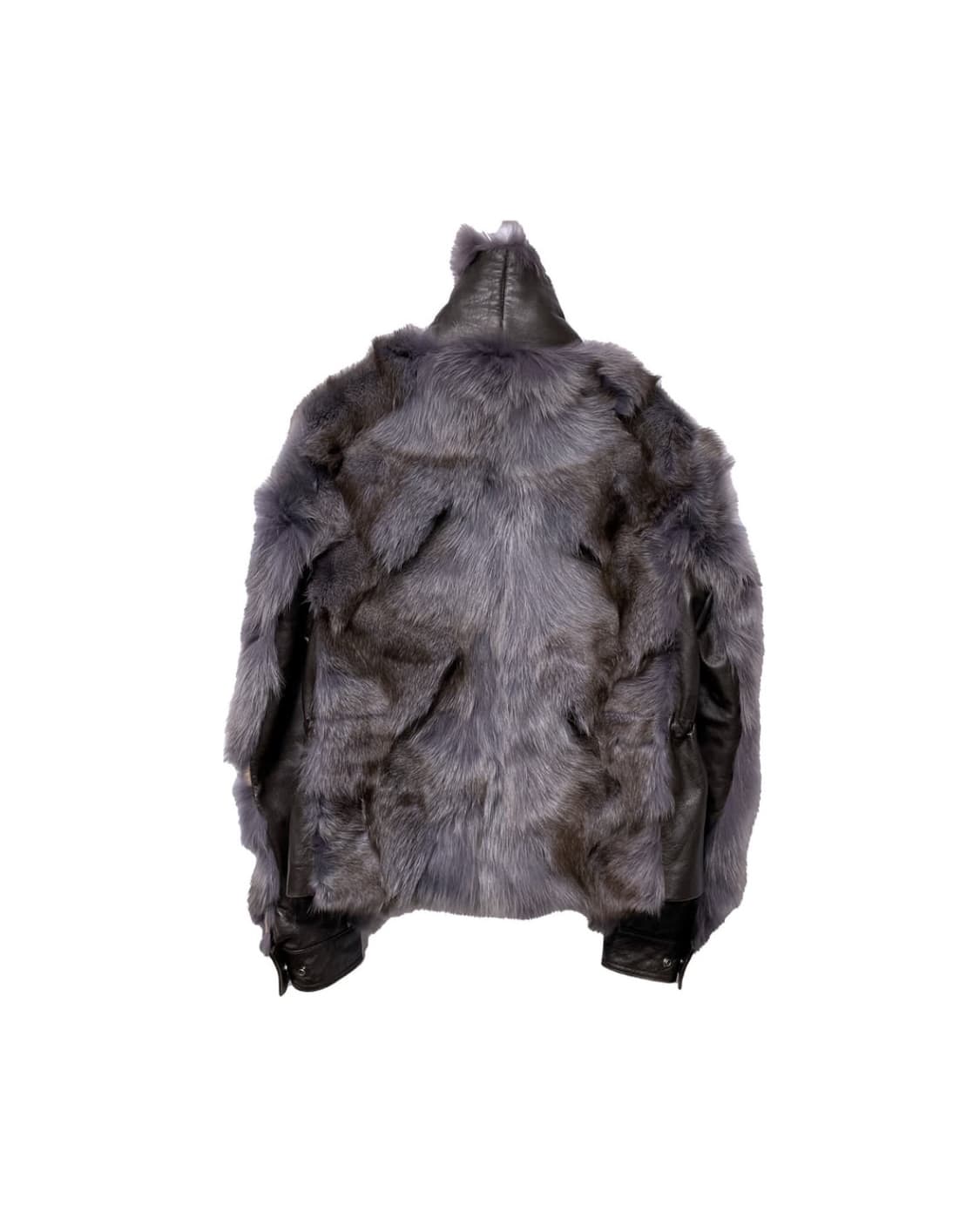 Purple Fox Fur leather jacket 상품이미지3