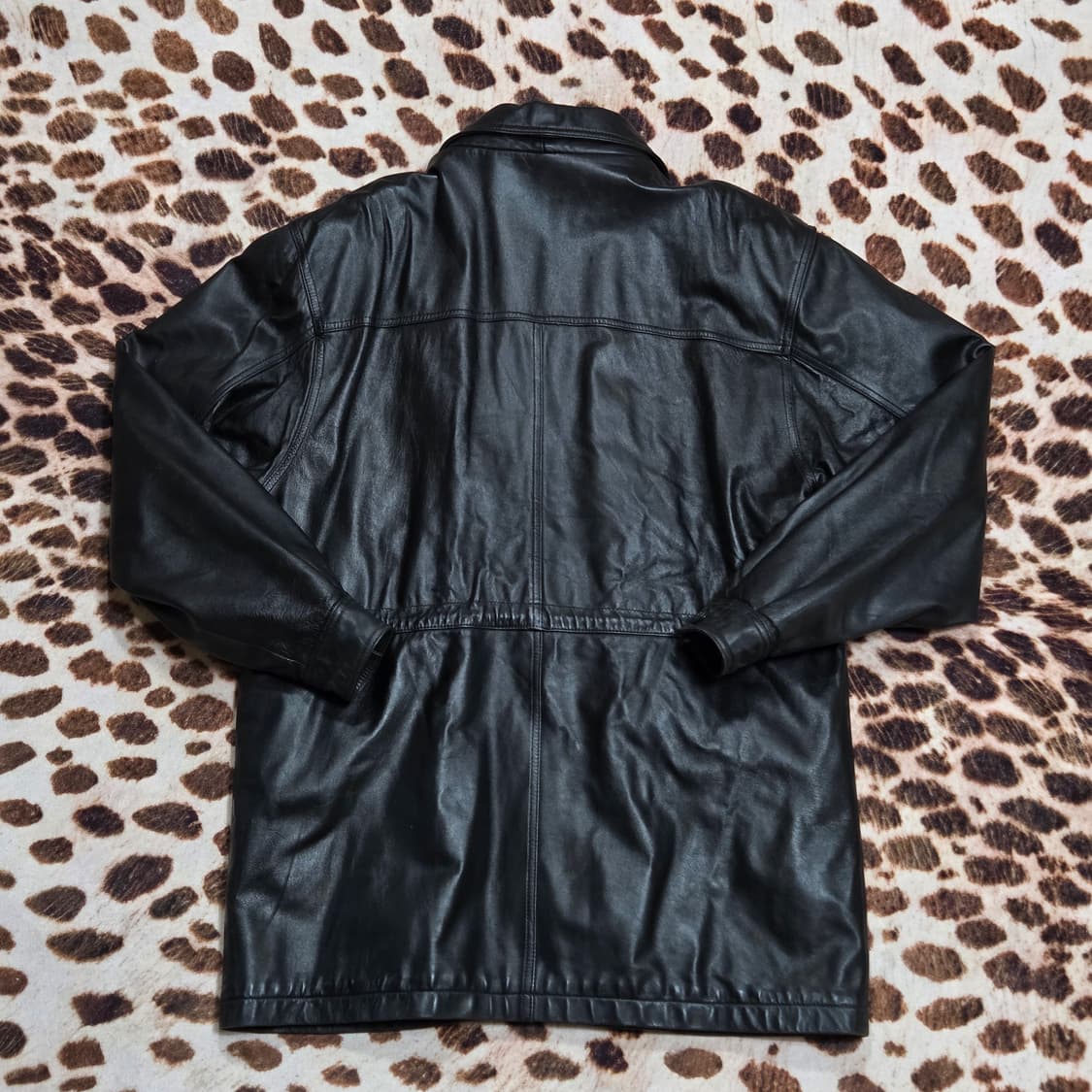 빈티지 리얼레더 가죽 사파리 자켓 상품이미지5