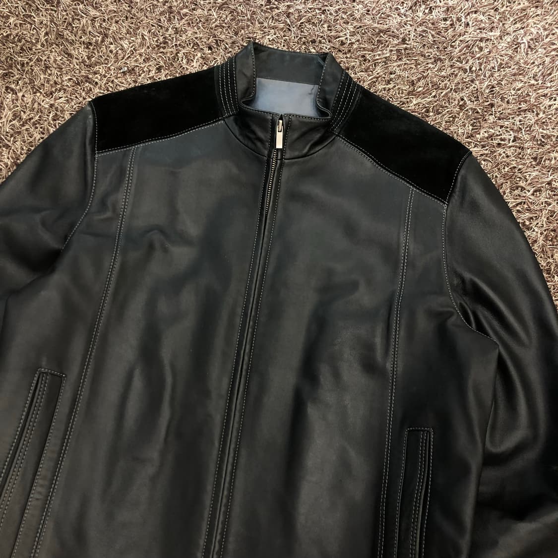 윈디클럽 양가죽 집업 스웨이드 레더 가죽 자켓 상품이미지2