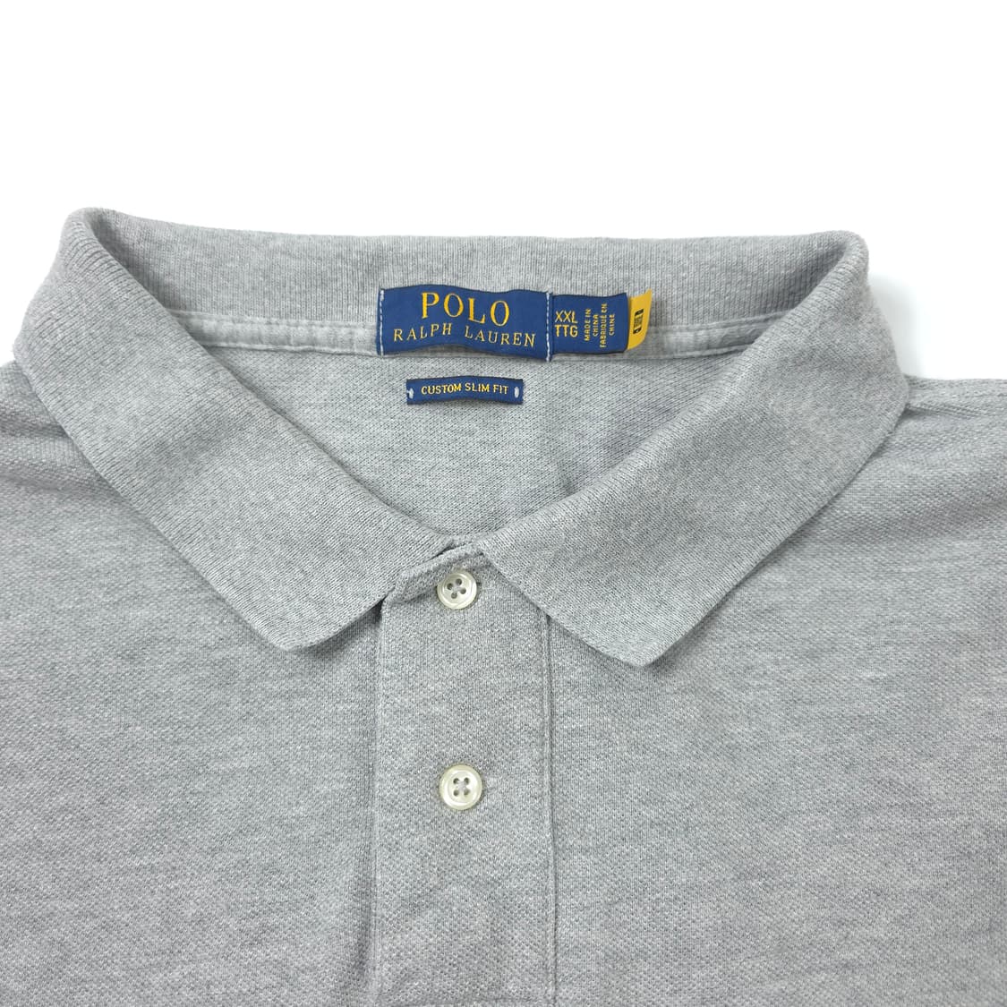 폴로 랄프로렌 커스텀 슬림핏 코튼 반팔카라티 그레이 (2XL) 상품이미지4