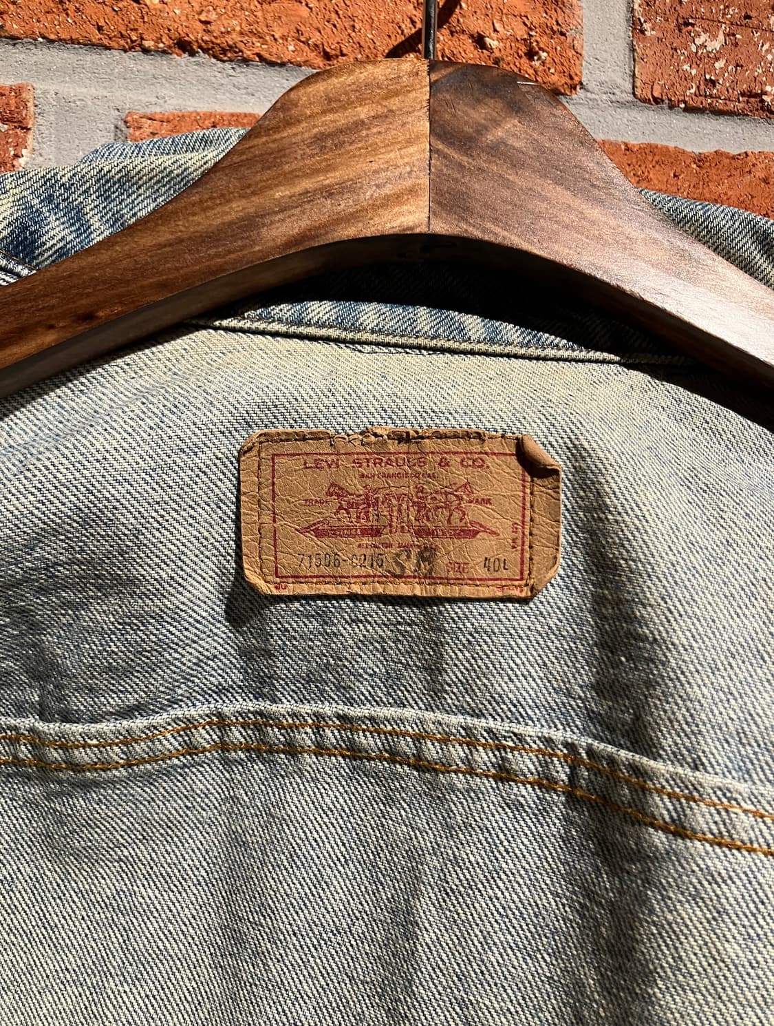 80s USA 빈티지 리바이스 3세대 데님 트러커 자켓 상품이미지8