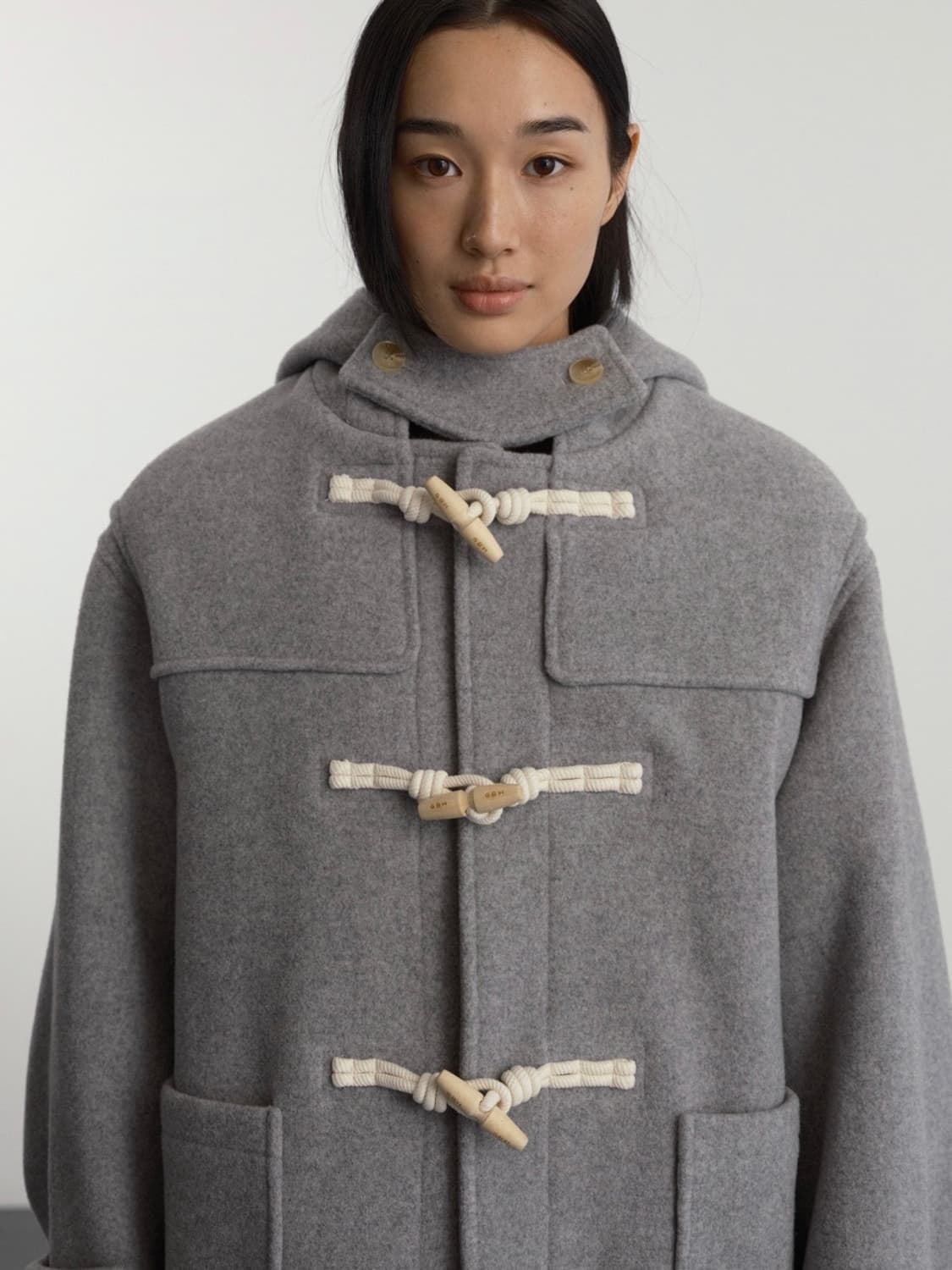 GBH half duffle coat grey 하프 더플 코트 상품이미지1