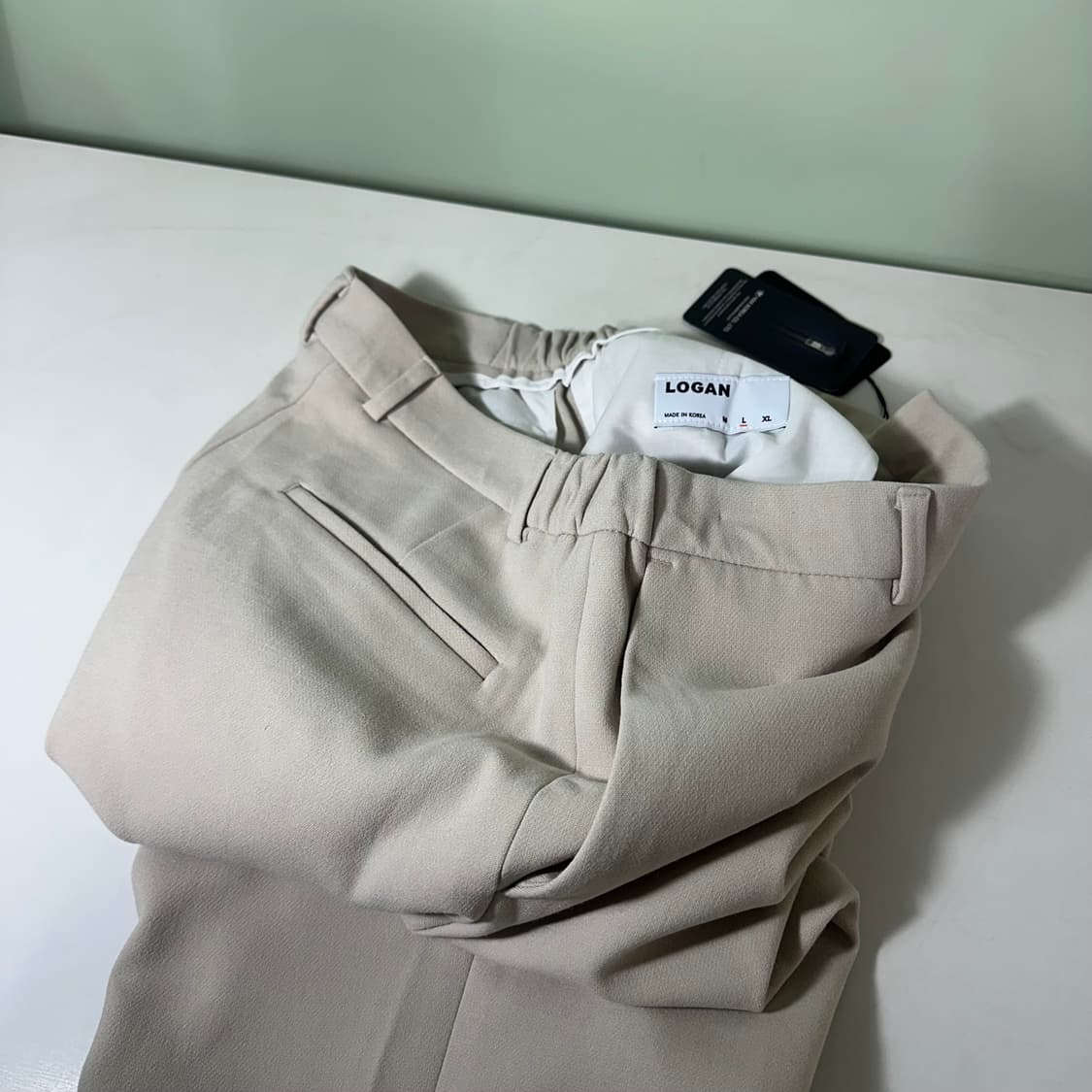 택달린새것 L 로건 써머코튼 테이퍼드 스트레이트핏 밴딩 슬랙스 상품이미지1