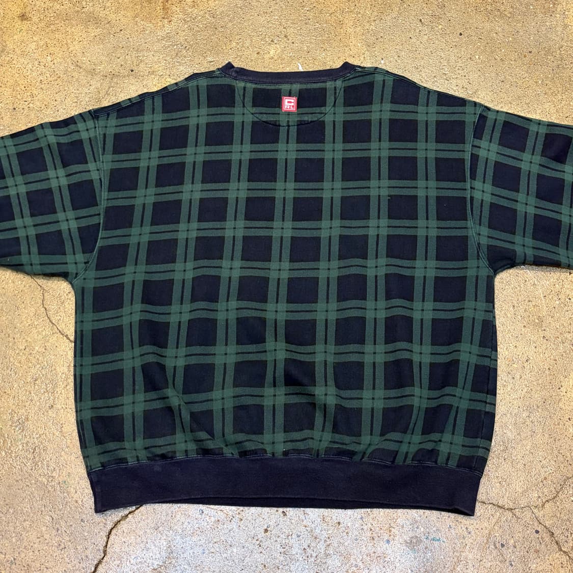 레어 90s 미국 빈티지 챕스 랄프로렌 체크 맨투맨 상품이미지7