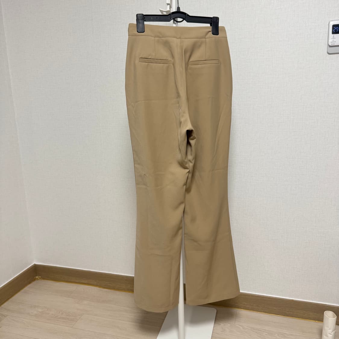 일자핏 기본 슬랙스 베이지 s 상품이미지5