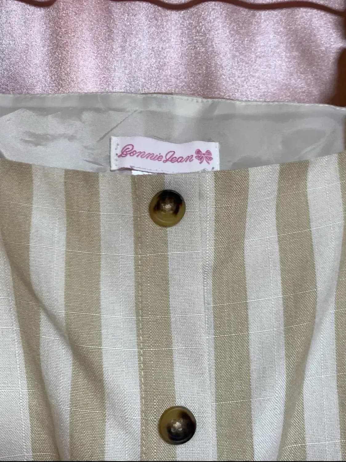 스트라이프 퍼프 반팔 원피스 빈티지 애니여주 상품이미지5