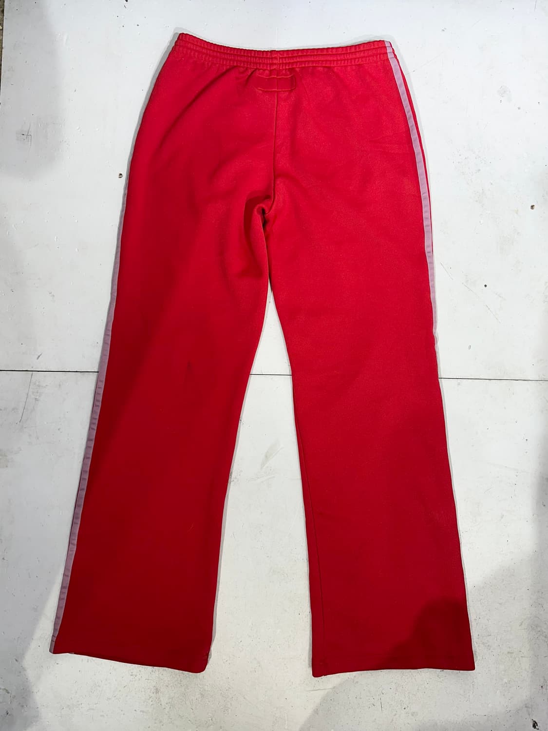 아디다스 레드 와이드 화이트 삼선 파이어버드 팬츠 상품이미지5