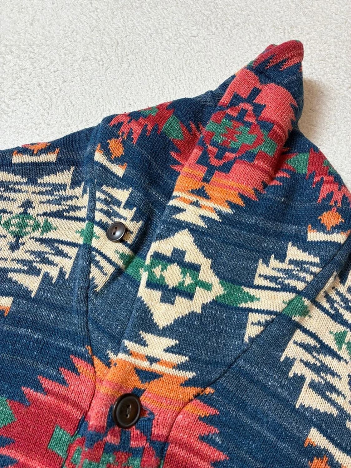 데님앤서플라이 00's 에스닉 패턴 코위찬 버튼 니트 PN7169 상품이미지7