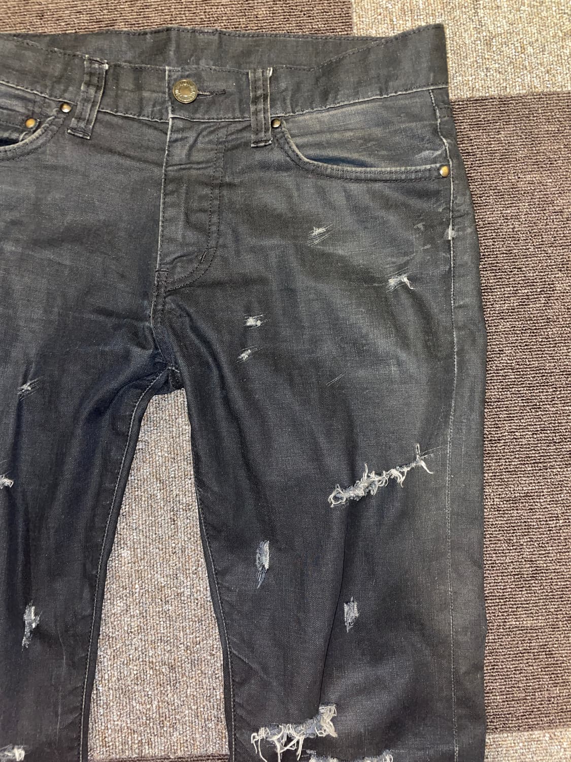 Destroyed black denim 상품이미지3