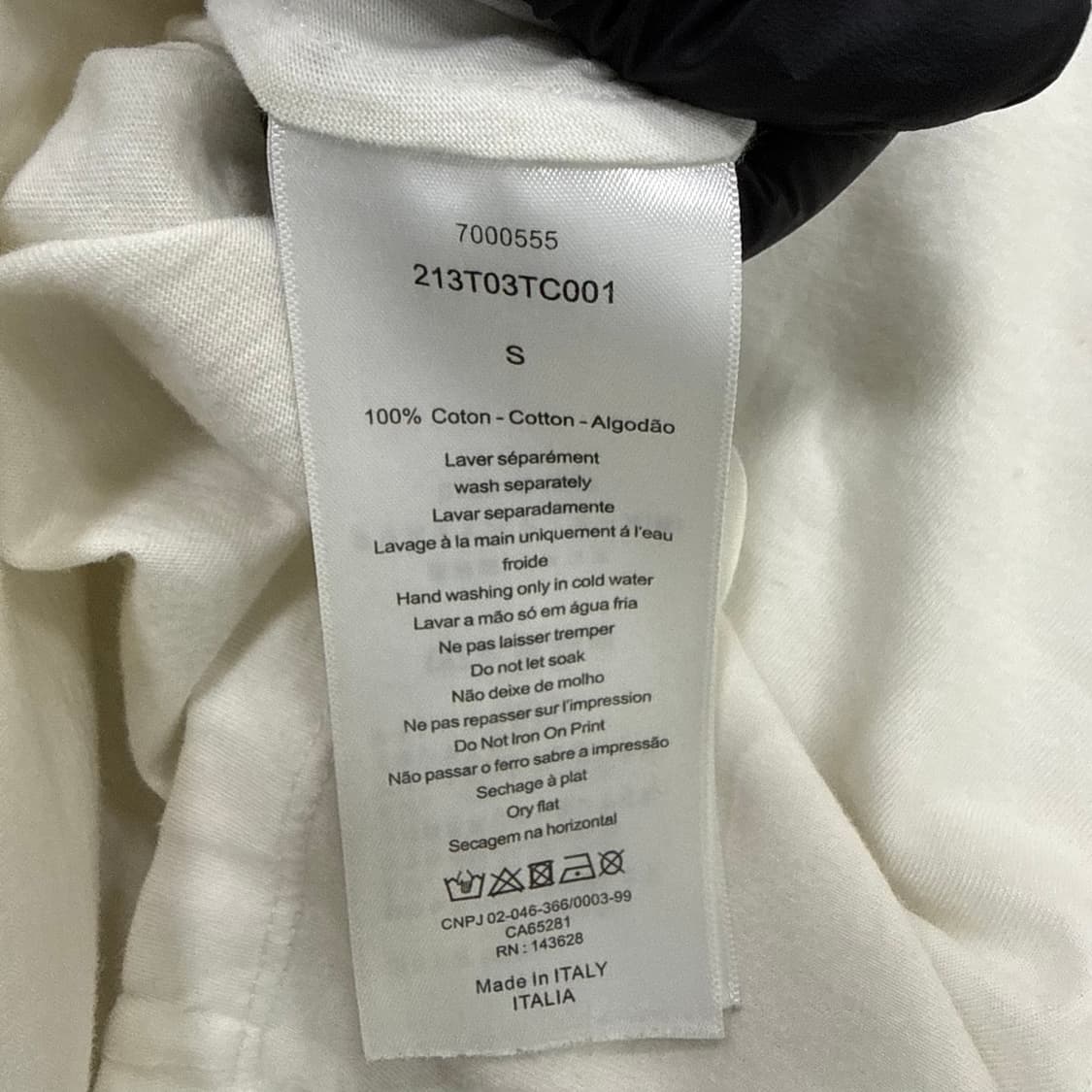 S 디올 여성 에센셜 코튼 저지 티셔츠 0219T1 상품이미지4