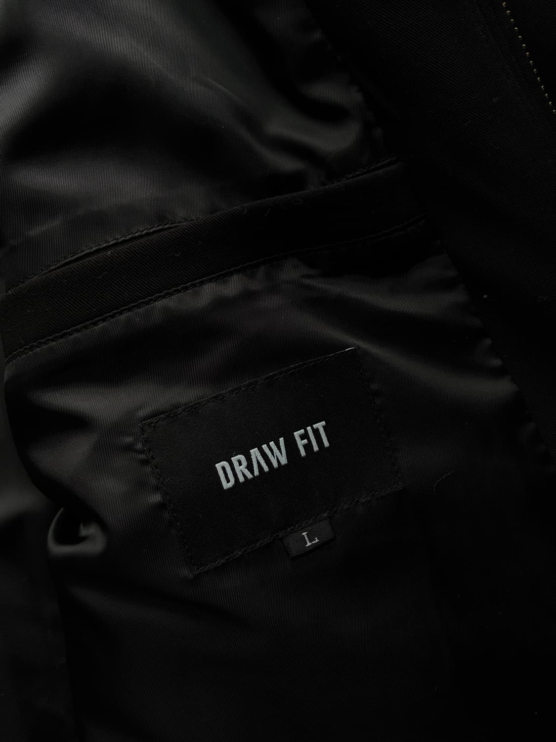 (L) 드로우핏 오블리크 울 트러커 자켓 블루종 [BLACK] 판매 상품이미지10