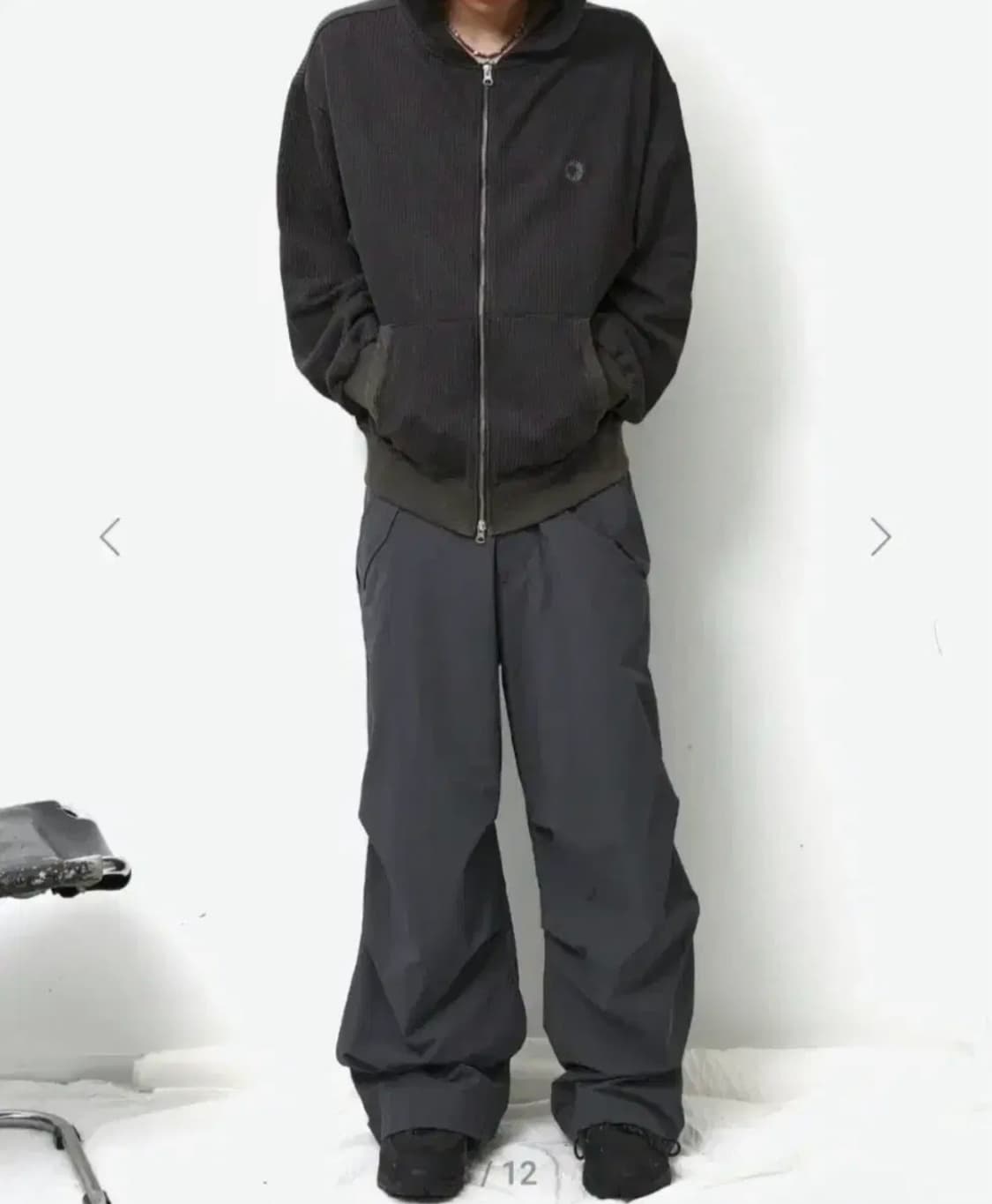 나일론 파라이지팬츠 워시드블랙 상품이미지2