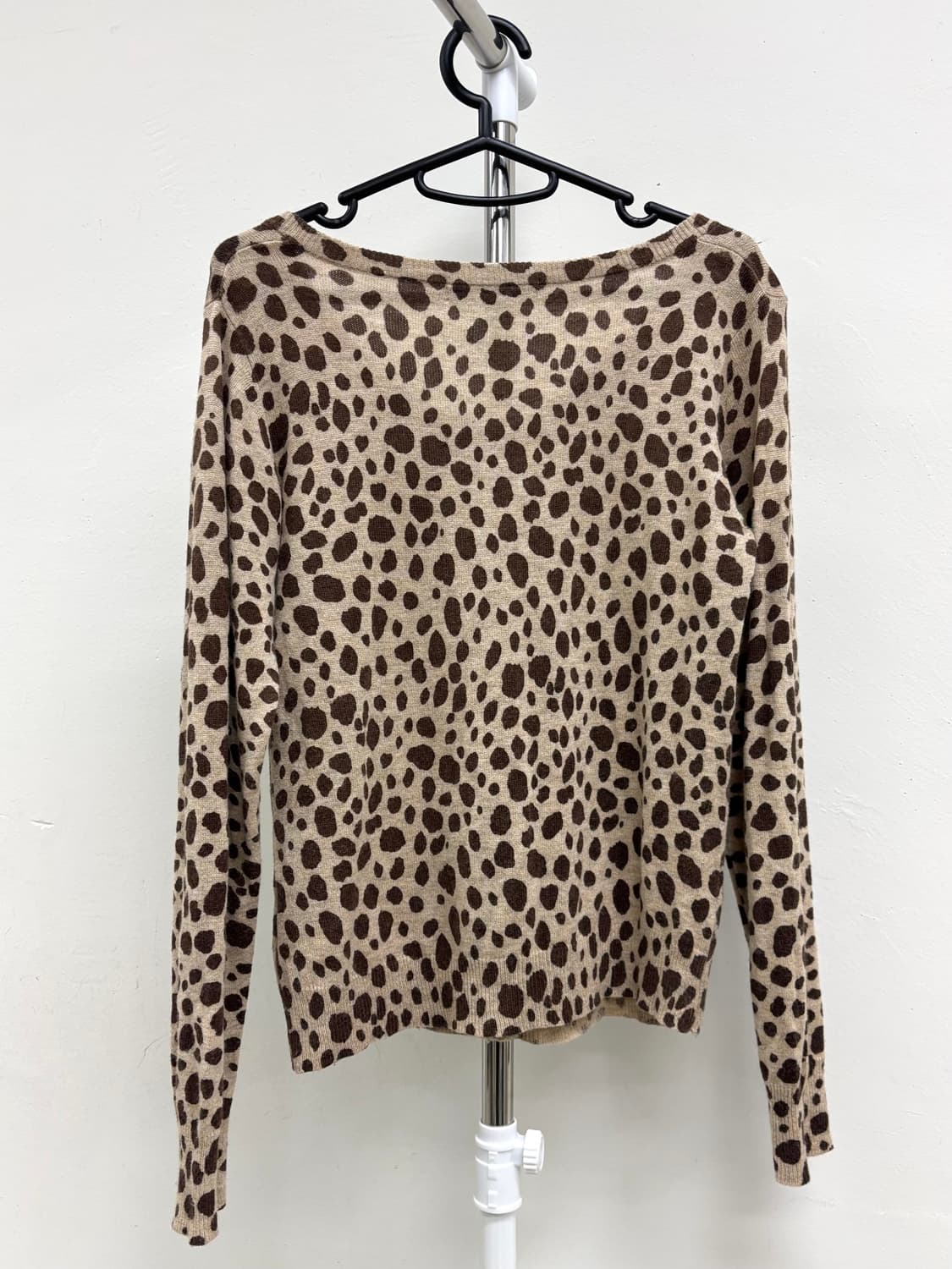 빈티지 갸루 레오파드 가디건 상품이미지7