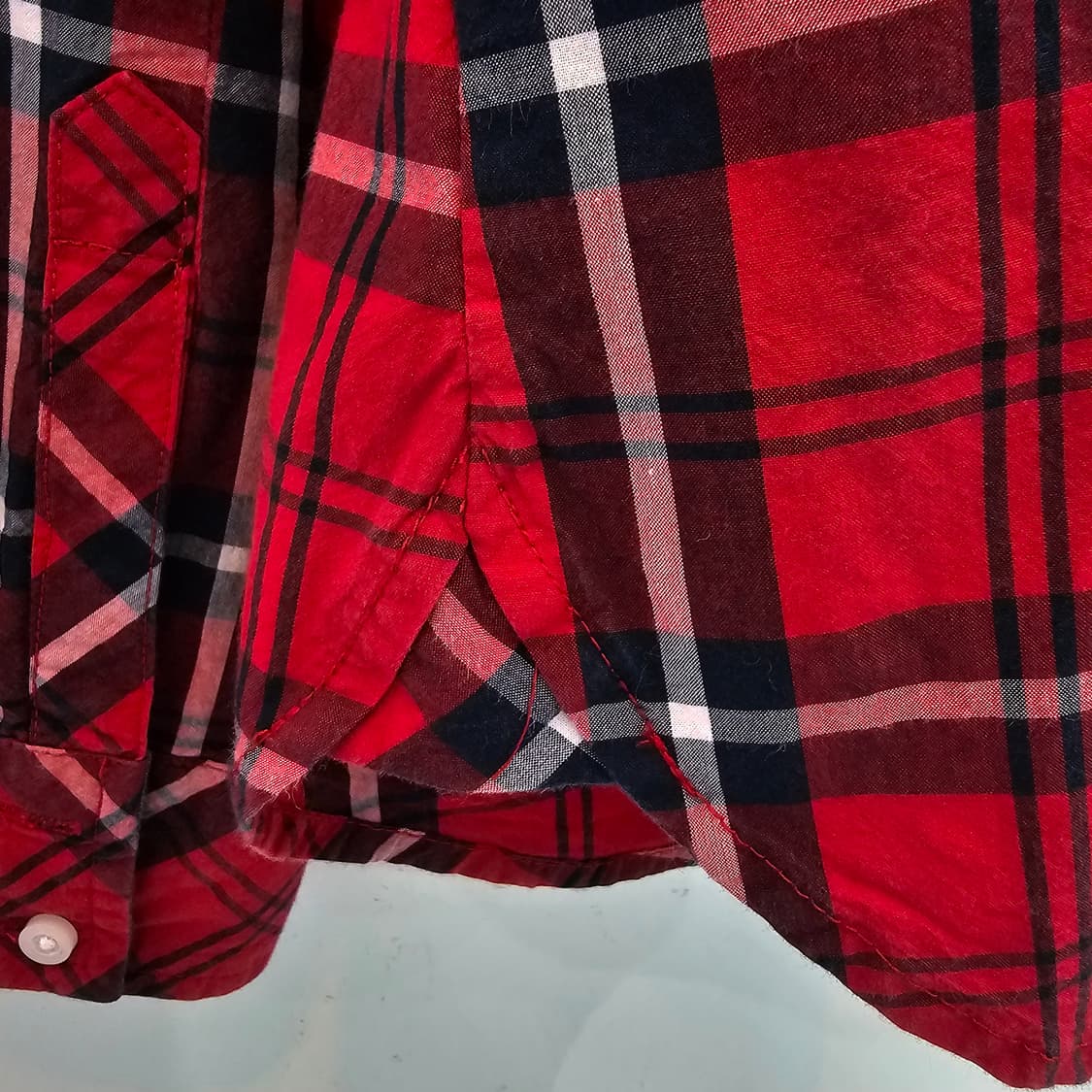 타미힐피커 레드 체크 셔츠 상품이미지7