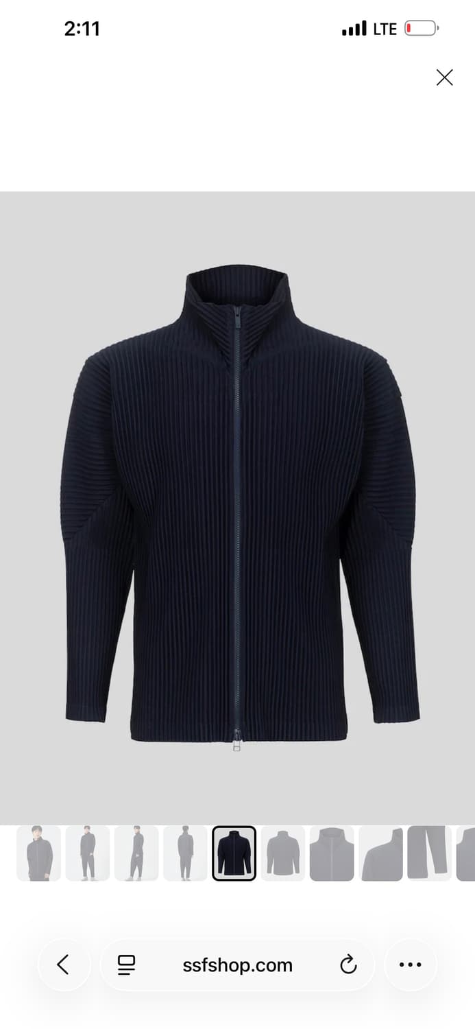 이세이미야케 옴므 플리스 집업 네이비 점퍼 상품이미지1