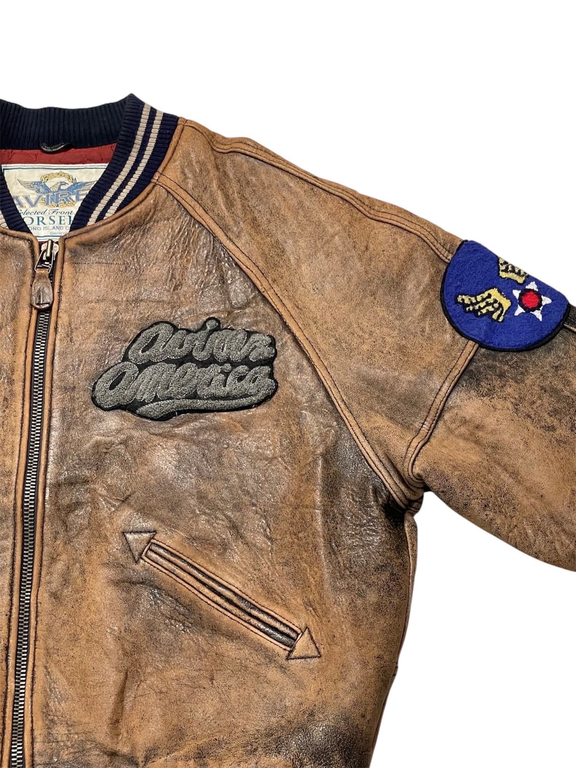 아비렉스 워싱 가죽자켓 상품이미지4