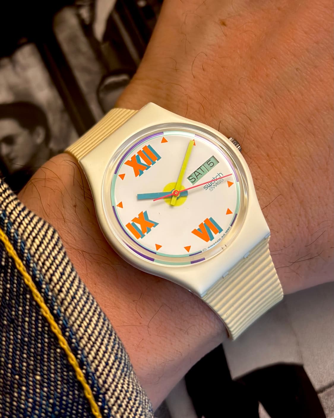 90년판) 빈티지 스와치 버터색상 short leave 상품이미지1