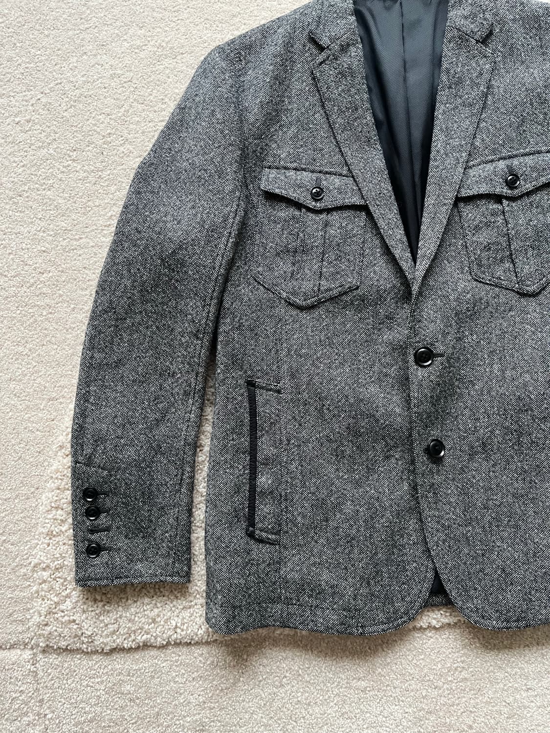 므씨유니콜 문트위드 울 헤링본 사파리 자켓 (95-100) 상품이미지4