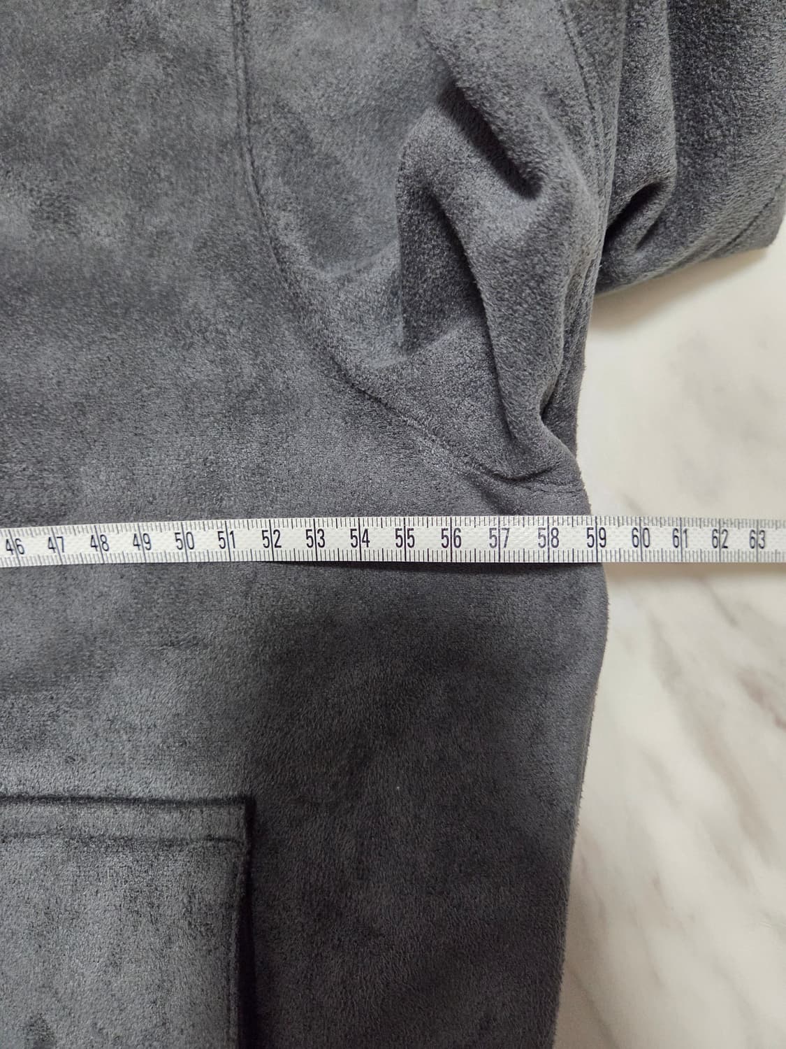 커스텀어클락 그레이 카고포켓 스웨이드 블루종 상품이미지8