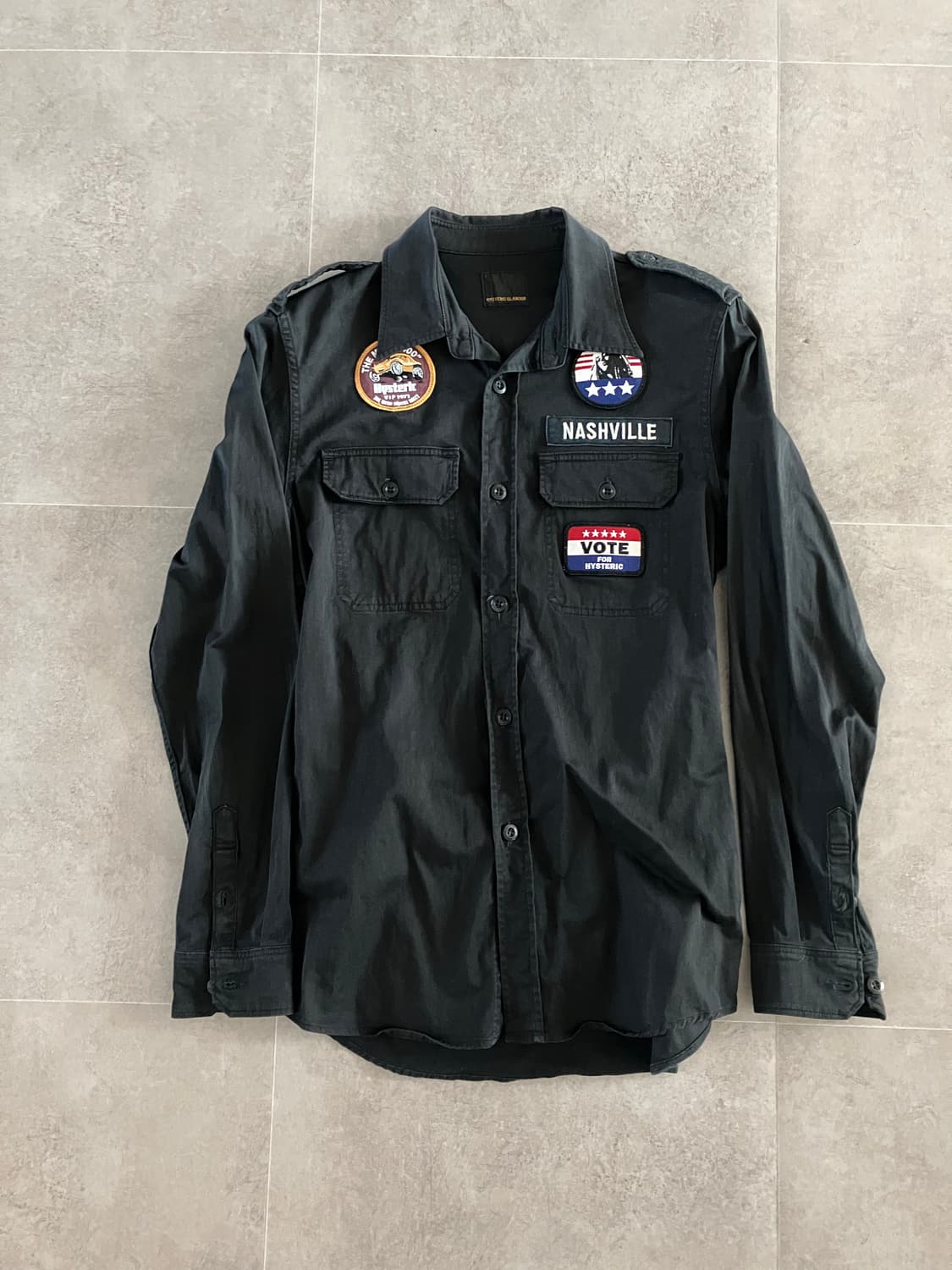 히스테릭글래머 밀리터리 패치 셔츠 상품이미지1