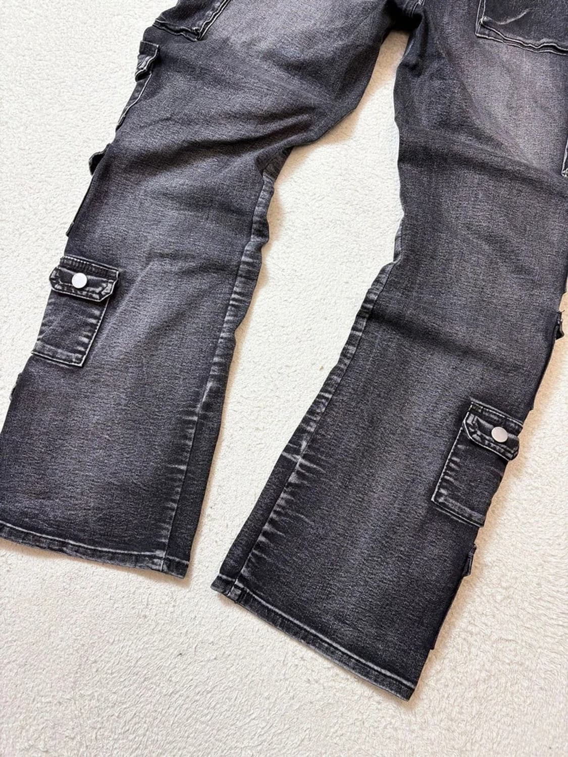 Selected 맥시멀 Y2K 카고 데님 팬츠 PN6774 상품이미지6