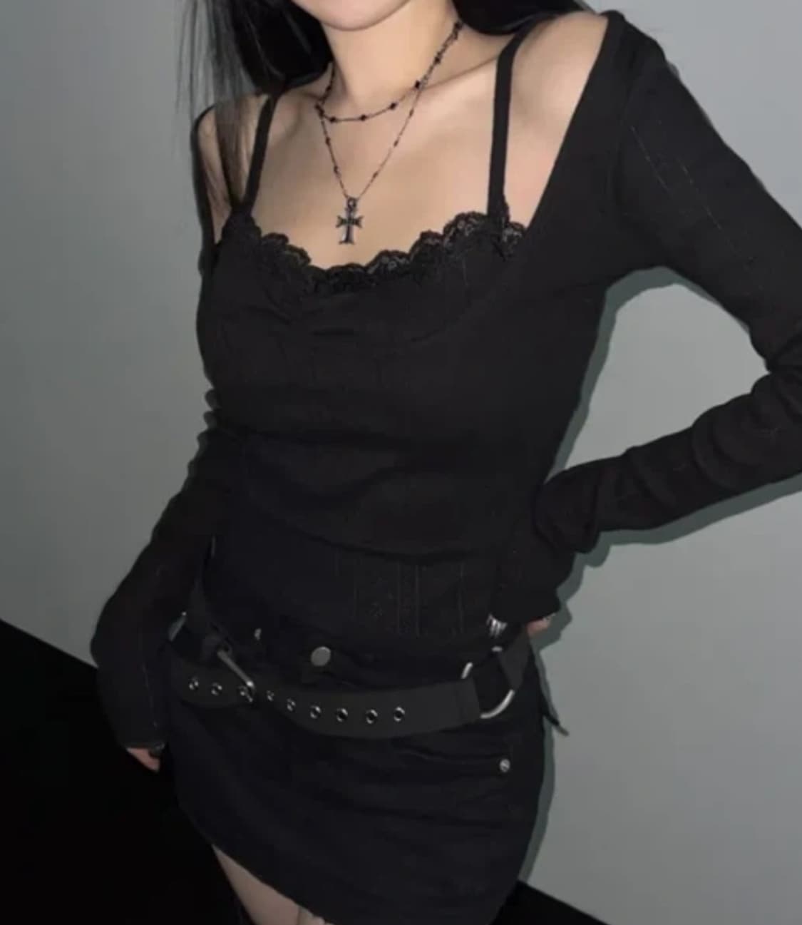 빈티지 레이어드 티셔츠 상품이미지1