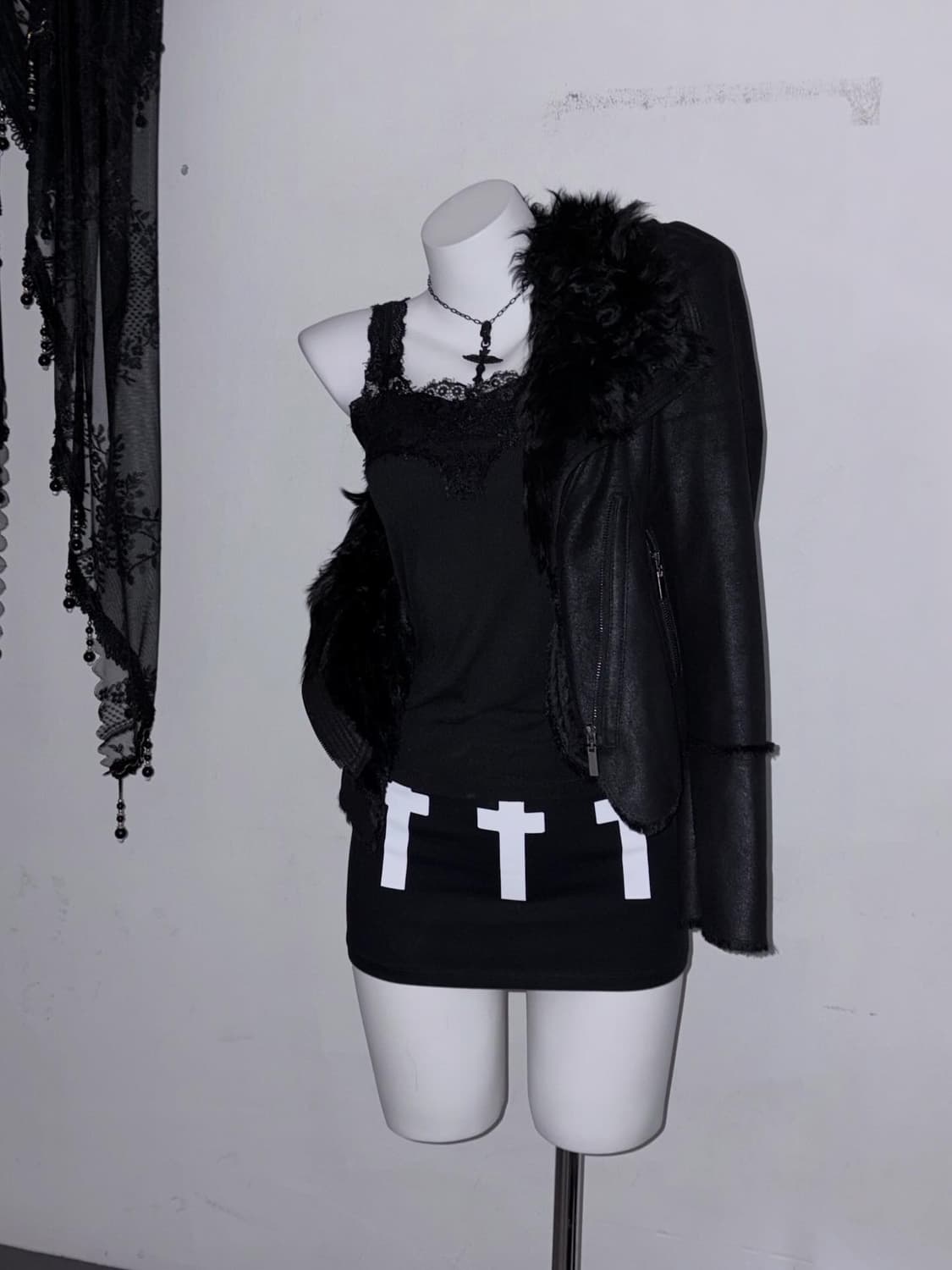 00s Dark archive item 양가죽 퍼 무스탕 패딩대용 상품이미지2