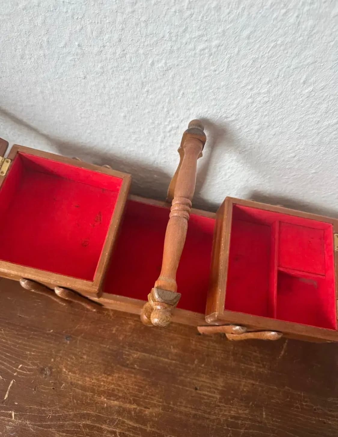 독일)빈티지 플라워원단 소잉박스 상품이미지5