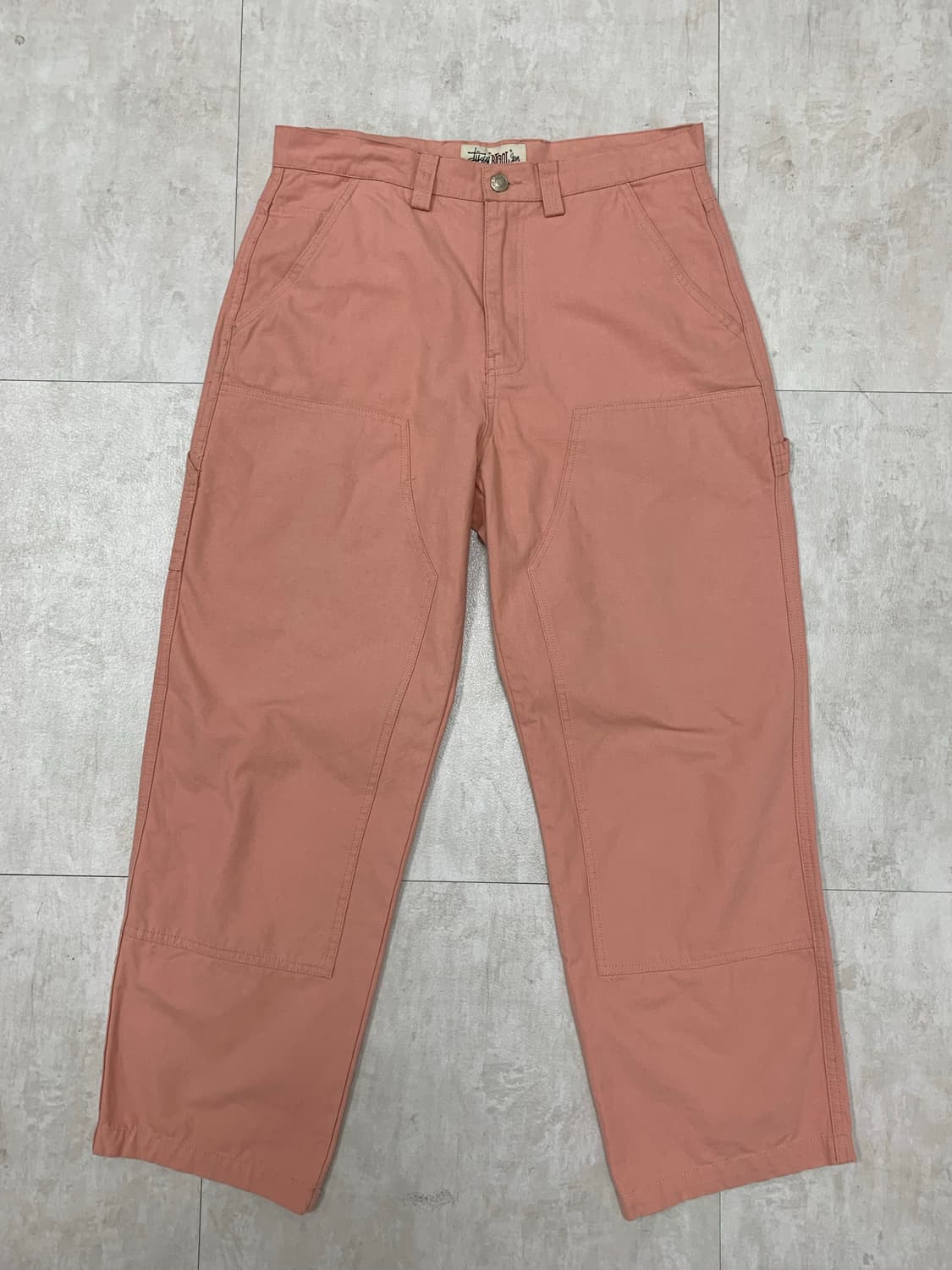 스투시 Bigol 더블니 카펜터 핑크 팬츠 상품이미지1