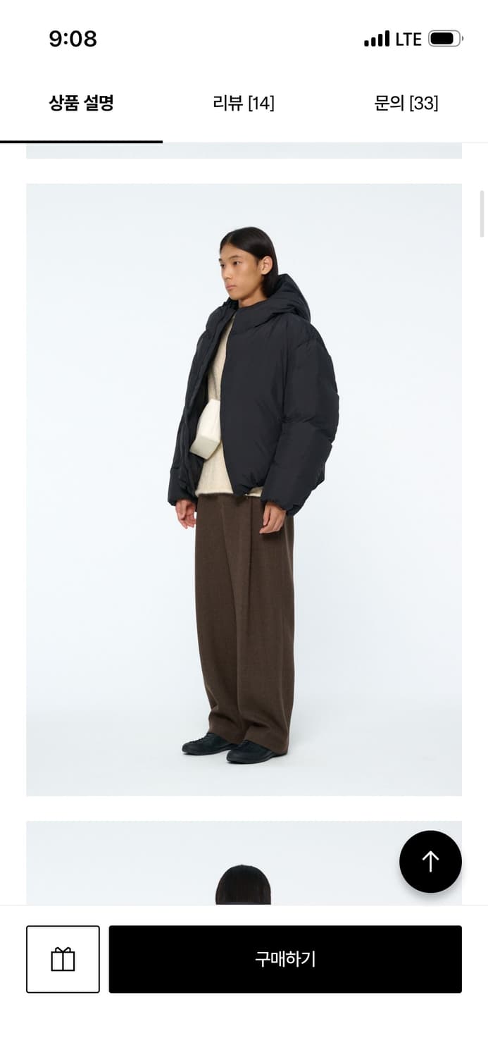 Amomento HOODED DOWN PUFFER BLACK 상품이미지3