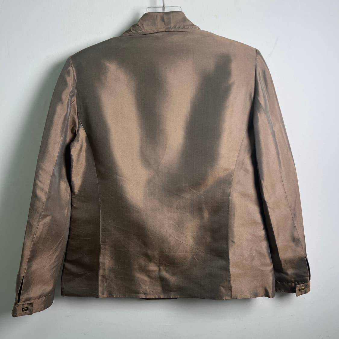 지아니 베르사체 꾸뛰르 브라운 실크 새틴 블레이저 자켓 상품이미지6