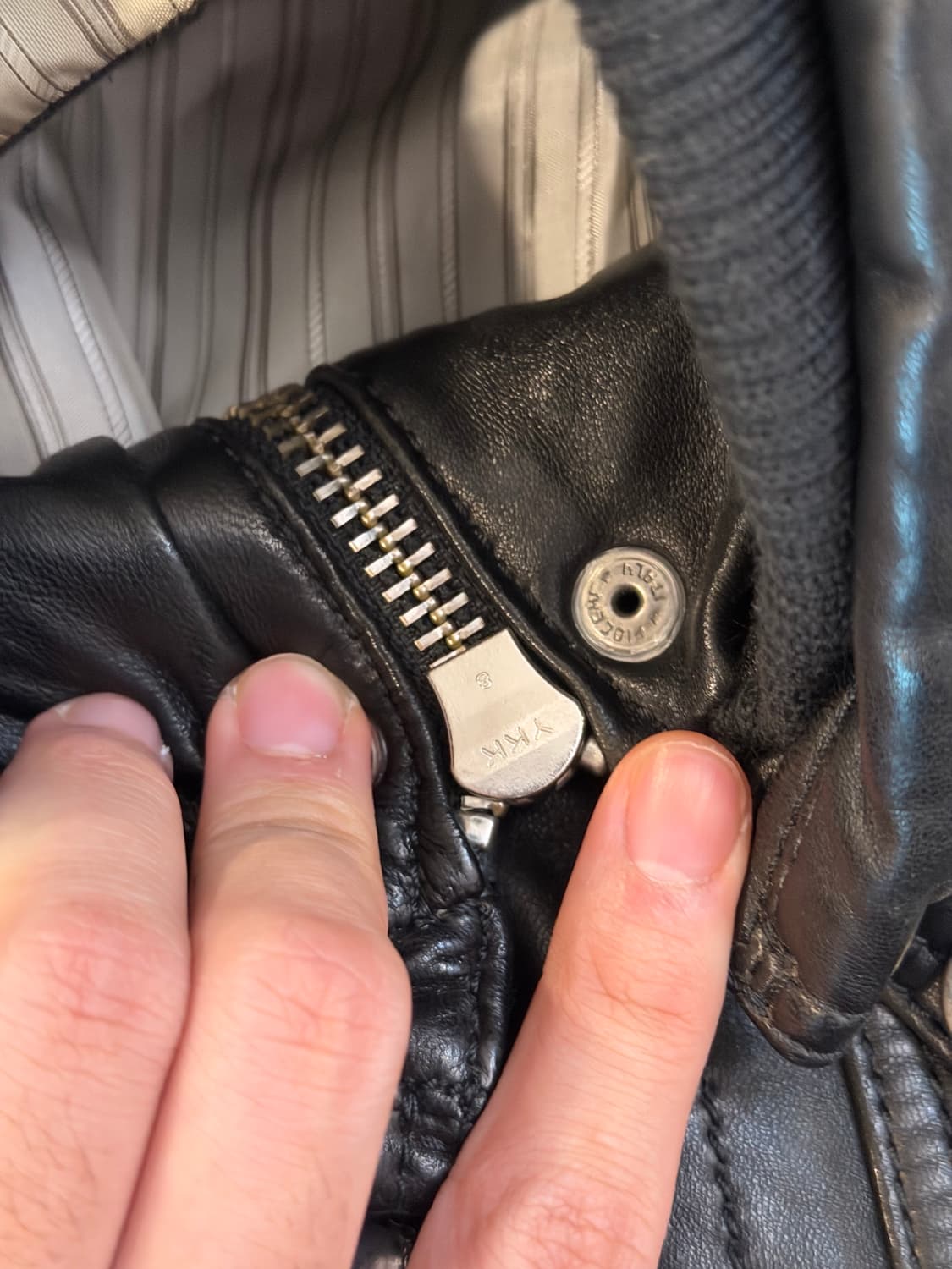 00s 돌체앤가바나 램스킨 멀티포켓 가죽자켓 블랙 상품이미지4