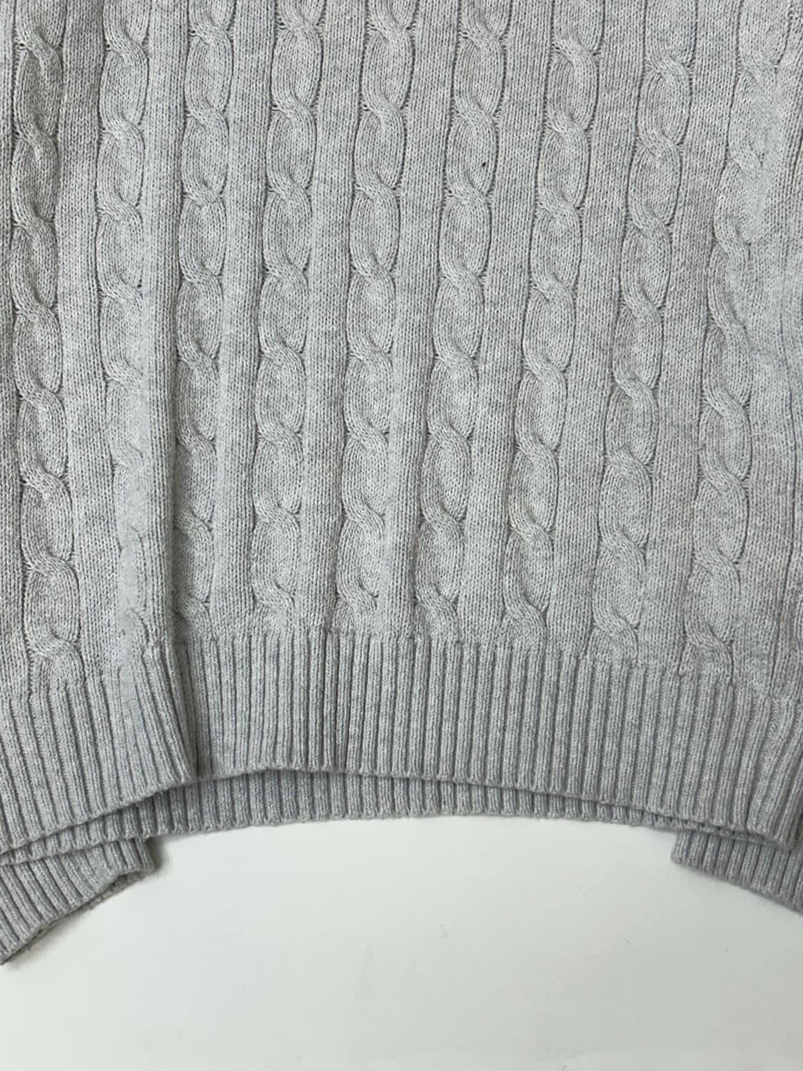 Polo 폴로 랄프로렌 라이트 그레이 케이블 니트 상품이미지5