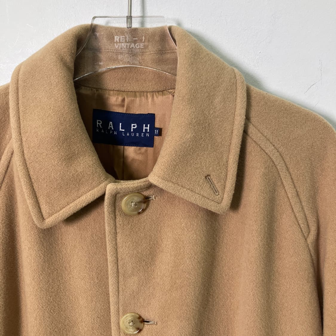 랄프 로렌 베이지 울 블렌드 발마칸 코트  상품이미지4