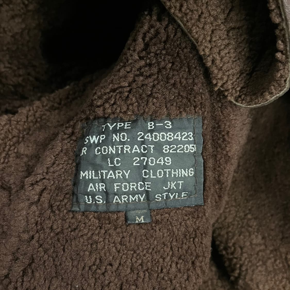 [정품/M] 밀리터리 미공군 B-3 TYPE 항공 무스탕 b17 상품이미지6