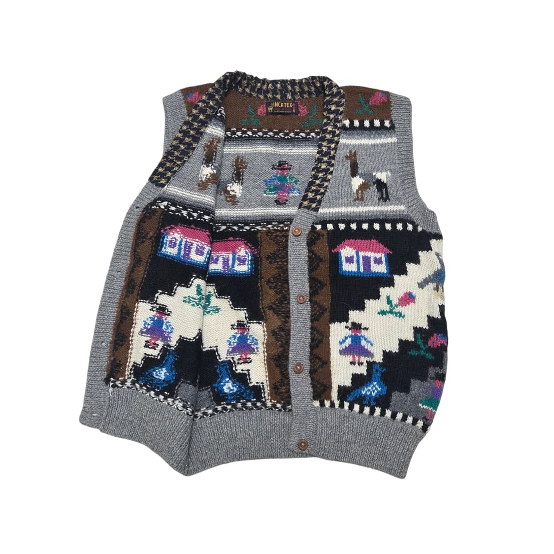 INCATEX 인카텍스 알파카100% 핸드메이드 니트 베스트 조끼 상품이미지2