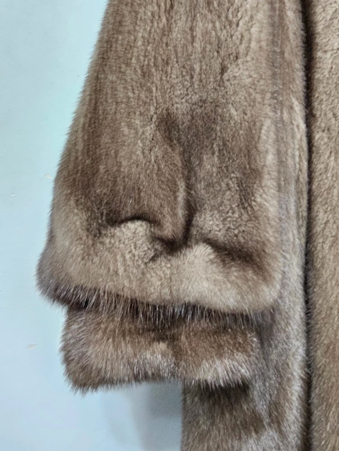 우단 밍크 퍼 코트 그레이 브라운 ~88 상품이미지10