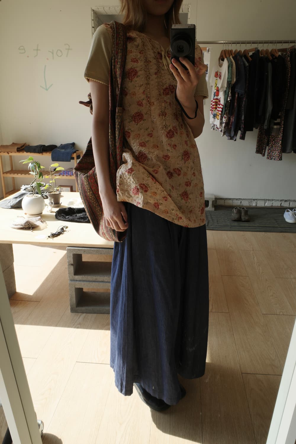 데님 롱 스커트 상품이미지4