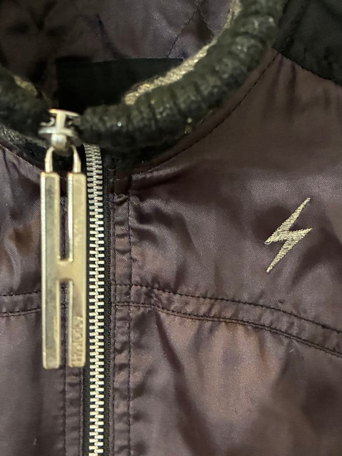 히스테릭 글래머 번개 자수 새틴 블루종 상품이미지5