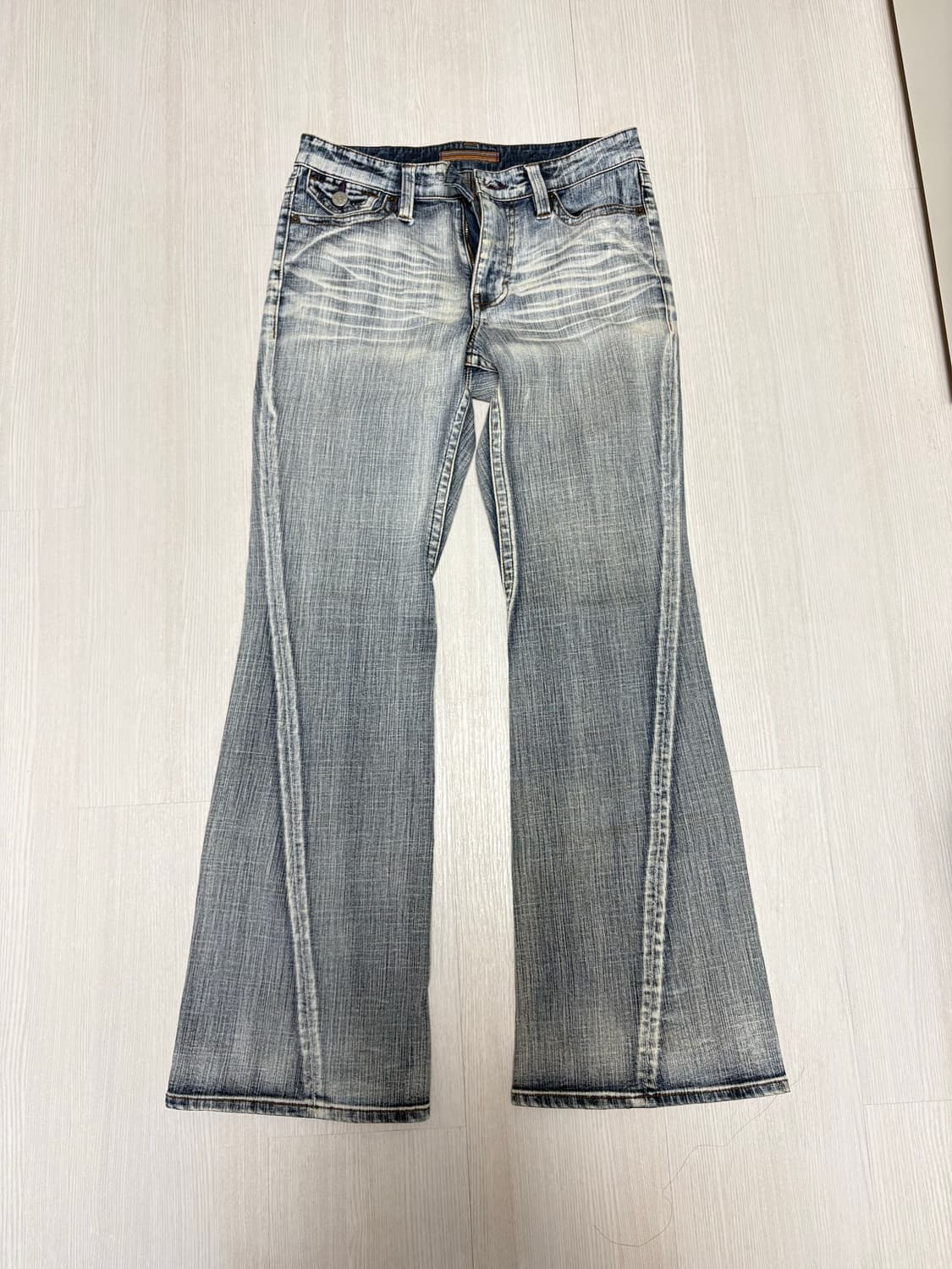 Y2k 워싱 연청 부츠컷 상품이미지1