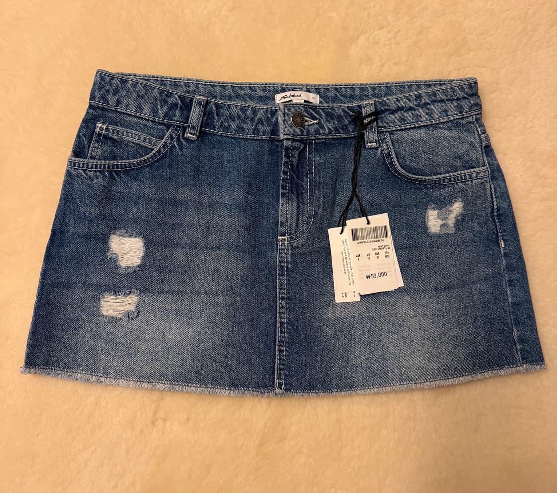 섭듀드 subdued 데님 미니 스커트 m (택O) 상품이미지1