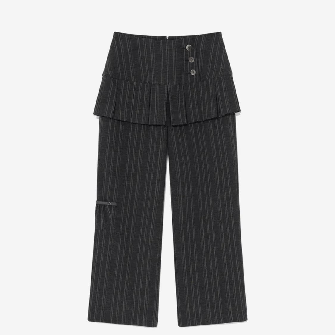 더콜디 스커트 레이어드 버튼 팬츠 layered pants 상품이미지1