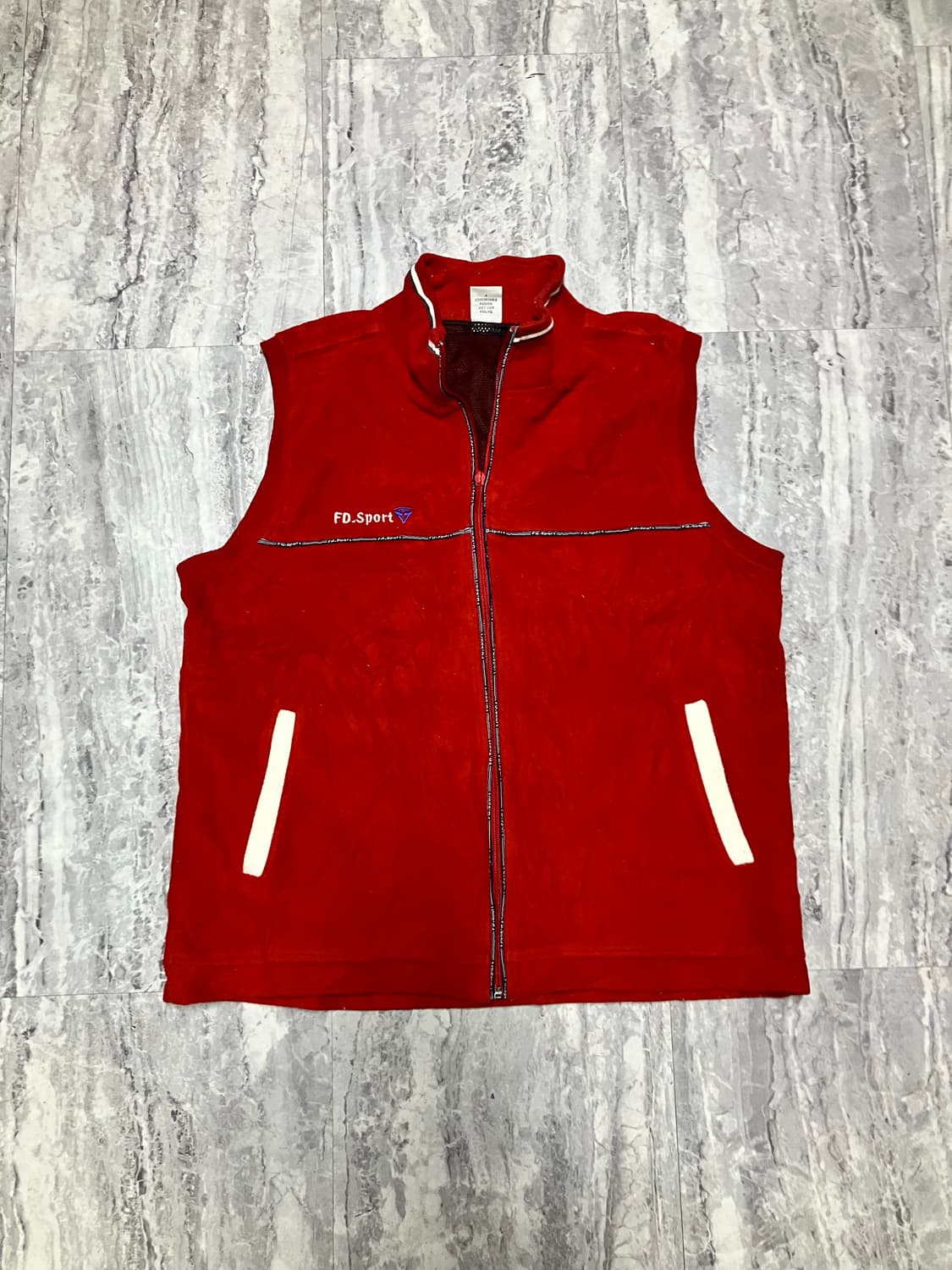 일본빈티지 Fluid 핀터깔 올드스쿨아메카지 스트릿 베스트조끼 상품이미지1